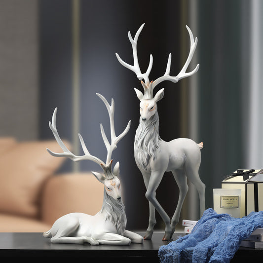 Handcrafted Reindeer Ornament – ​​Creative Home Decor for Entryways, TV Consoles, and Wine Cabinets; Ideal for Housewarming Gifts