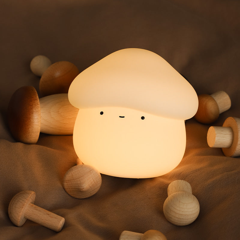 Premium Selection: Silikonowa lampka nocna w kształcie grzybka — lampka przyłóżkowa do sypialni, idealna do snu i karmienia niemowląt; dotykowe oświetlenie nastrojowe dla dzieci