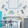 Boho-style small floral wall decals for children's rooms, bedrooms, and living room feature walls.