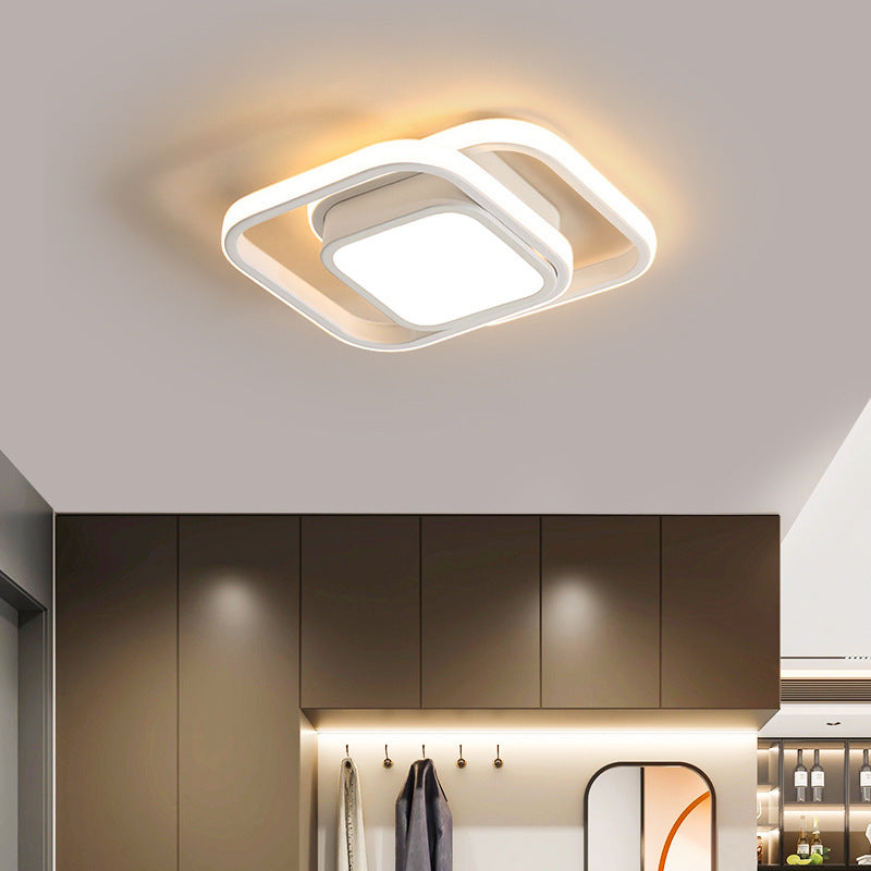 Nowoczesna lampa sufitowa LED — nordycki styl minimalistyczny do korytarzy, przedpokoi, szatni, klatek schodowych i na balkony.