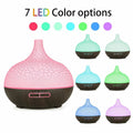 Ultrasonic Wood-Grain Color-Changing Humidifier & Aromatherapy Diffuser (Large Onion Style) – Suitable for Home, Office, and Bedroom