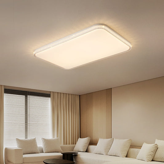 Luksusowa lampa sufitowa LED — Pełne spektrum, wysoka jasność i elegancja — Przyjazna dla oczu, kryształowa oprawa z nastrojowym oświetleniem otaczającym, idealna do salonu i sypialni.