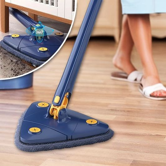 Mop trójkątny – Głowica 360°, Trzonek 121 cm, Na mokro i sucho | ANGLEMOP